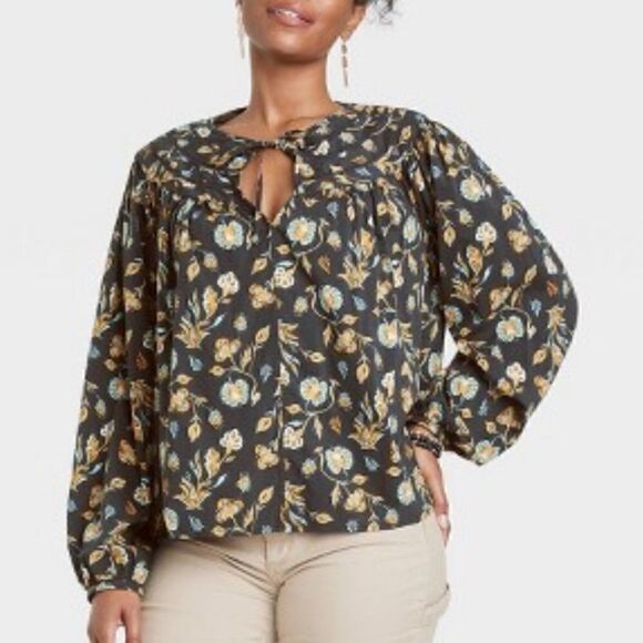 Universal Thread Boho Floral Top Size M - Picture 1 of 4